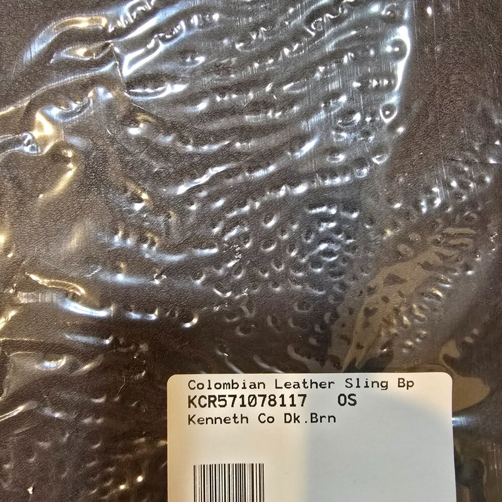 New KENNETH COLE REACTION Brown LEATHER Laptop Bag SLING Crossbody KCR571078117 - Picture 5 of 7